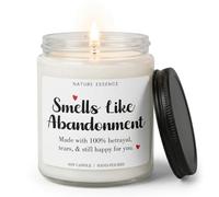 Smells Like Abandonment Candle, Funny Leaving Gifts for Colleagues Women & Men, Soy Wax Lavender Scented Candle, Colleague Leaving Gifts, Retirement, New Job, Farewell Gift for Women & Coworkers