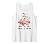 Smells Like She's Reading Smut Again Smutt Books and Coffee Tank Top