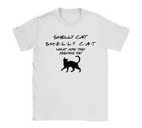 Smelly Cat Mens T-Shirt Medium White Friends TV Show Funny Present