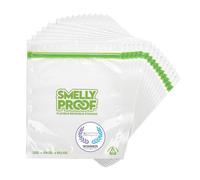 Smelly Proof Reusable Food Storage Bags Designed & MFG, USA MADE, Dishwasher-Safe, Easy-To-Clean, BPA FREE, NO PEVA, Clear FLAT Large 3-mil Thick, 8.5" x 10", Quart Size Ziplock Bags, 10-Pack
