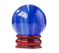 Smelting Blue Crystal Ball, Quartz Decorative Balls, Spheres,Divination Sphere, Home Decoration,Tabletop Sculpture Ornaments,6cm