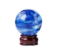 Smelting Crystal Ball Ornaments, All Wishes Will be Fulfilled, Luck Will Come, Blue,Blue-40mm Gemstone Stone