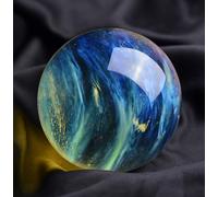 Smelting Yellow Red Crystal Ball with Stand, Quartz Crystal Gemstone Ball, Stones Crystals for Feng Shui Divination Home Decoration,20cm/7.9in