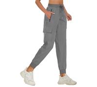 SMENG Cargo Trousers Women Home Loose Trousers for Women Durable Work Pants Highwaisted Womens Lounge Pants Nice Casual Trousers Women Light Grey Size XXL
