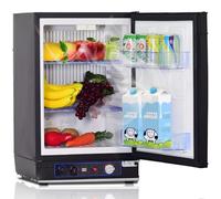SMETA 12V/240V/Gas Fridge for Campervan, 3 Way LPG Camping Fridge for Caravan Motorhome Camper van Cabin Off Grid Living Quiet|Reversible Door|Black