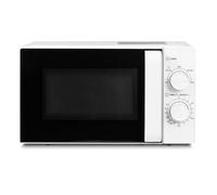 SMETA 700W Small Microwave Oven 20L, Quick Defrost, Simple Manual Control | Easy to Use for the Elderly, 35 Minute Timer, 5 Power Levels, Quick Cooking, Easy Clean, White