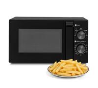 SMETA 700W Solo Microwave, 20L Compact Microwave, Simple Manual Control | Easy to Use for the Elderly, 5 Power Levels,Quick Cooking, Easy Cleaning, Black