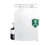 SMETA Gas Fridge Freezer, 3 Way Freezer 12V/240V/LPG Gas Fridge for Campervan, Caravan, Garage, Motorhome, Glamping Pod, 100 L(85L+15L) Quiet White