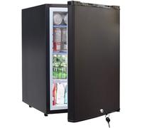 SMETA Refrigerator for Camper Van 50L, Silent 0dB with Lock, Fridge 12V 220V, Refrigerator 12V, Portable, Small Fridge for Caravan, Car, Travel, Camping, Room Hotel Office, Black