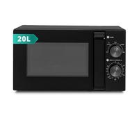 SMETA Solo Microwave 20L 700W, Quick Defrost, Simple Manual Control | Easy to Use for the Elderly, Compact Countertop Microwave with 5 Power Levels, 35 Minute Timer, Easy Cleaning, Black