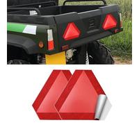 Smeyta Slow Moving Vehicle Sign 2 Pack,7"x8" Diamond Grade Reflective Sticker,Car Safety Sticker and Decal,SMV Sign for Golf Cart(Orange,2Pack)