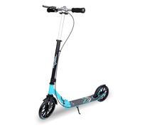 SMF 200 Folding 2 Wheel Scooter: Quick Folding System, Rear Hand Brake, Tough PU Wheels, Adjustable Handlebar, Lightweight AL Alloy Frame, Lowered Deck, Urban Commuter for Adults & Kids - TEMPISH