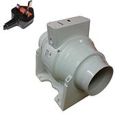 SMF100S Powerful 220 m3/hr Inline Mixed Flow Extractor Bathroom Shower Inline Fan Hydroponics 2 Speed Switch on Unit