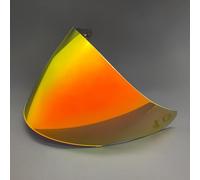 SMFDC Motorcycle Helmet Visor for GP, Wind and Scratch Protection Face Shield Anti Fog Replacement Face Shield Lens Accessories,normal-A Tea Red