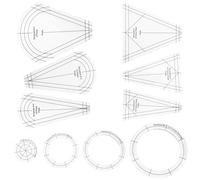 Smgda 10PCS Acrylic Quilting Template Ruler, Multi-Shape Design Plate & Patchwork Guides for Sewing Machine, DIY Craft Tools for Clothing, Quilt Design & Crafting Projects (Transparent)