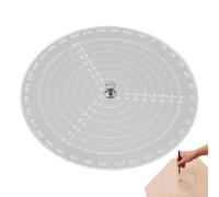 Smgda 200mm Woodturning Round Center Finder, Compass Circles Drawing Tool with Centering Needle, Acrylic Accurate Scale Centering Ruler for Woodturners Bowls Lathe Work(Transparent, 200mm)