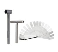 Smgda 3pcs Adjusting Valves Tools Set, Motorcycle Scooter Engine Valve Screw Repair Wrench with Hex & Square Wrench, Offset Feeler Gauge(Metric and Imperial) (3)