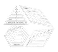 SMGDA 4Pcs Quilting Ruler, Handmade Quilting Templates, 60 Degree Triangle and Diamond, 45° Diamond, Hexagon Templates, Patchwork Sewing Craft Ruler for Drawing, Cutting, Plate and Clothing Design