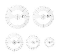Smgda 5PCS Circle Template Sewing Rulers Set, Clear Acrylic Quilting Template Rulers for Cutting Fabric Precision Measurements Sewing, 5 Sizes 2.5 inch - 6.5inches (Classic)