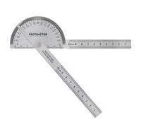 Smgda Angle Protractor, 0-180° Degree Stainless Steel 10 cm Two Arm Angle Finder Ruler, Woodworking Ruler Angle Measure Tool, Engineer Protractor Gauge for Painting Drawing (10cm)