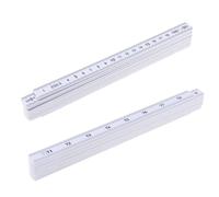 Smgda Folding Ruler, 2M / 78 inch Metric & Imperial Scale, White 10-Segment Expandable Plastic Meter Stick, Waterproof & Durable, Precise Snapping Design for Carpentry, Construction, DIY Projects (2)