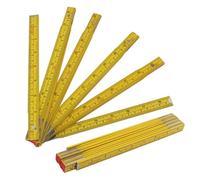 Smgda Folding Wood Rule, 2M / 78 inch Foldable Ruler for Carpenters Folding Meter Stick, Lightweight Composite Construction Ruler, Metric and Imperial Measurement Systems (2, Yellow, 2M/78 inch)