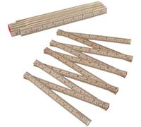 Smgda Folding Wood Rule, 2M / 78 inch Foldable Ruler for Carpenters Folding Meter Stick, Lightweight Composite Construction Ruler, Metric and Imperial Measurement Systems (2, Wood, 2M/78 inch)