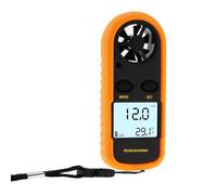 Smgda Handheld Anemometer, Digital Wind Speed Meter, Mini LCD Display Anemometer with Protective Shell for Kite Flying/Meteorology/Fishing with Air Velocity MAX/MIN/AVG, Wind Temperature Test