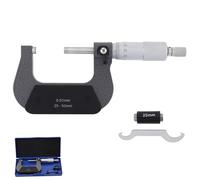 Smgda Outside Micrometer 25-50 mm(0.01 mm Graduations), Metric External Caliper with Zero Wrench and Packing Box, High Outside Metric Micrometer Ratchet Stop Measuring Tool (25-50mm)