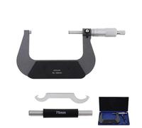 Smgda Outside Micrometer 75-100 mm(0.01 mm Graduations), Metric External Caliper with Zero Wrench and Packing Box, High Outside Metric Micrometer Ratchet Stop Measuring Tool (75-100mm)