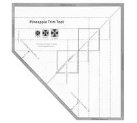 Smgda Pineapple Trim Tool Acrylic Quilting Ruler 10-1/2in x 10-1/2in Patchwork Ruler & Template for Quilt Sewing, Crafting, Pattern Design (Medium 10inch)