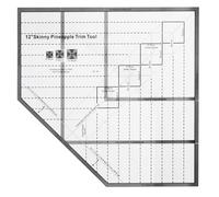 Smgda Pineapple Trim Tool Acrylic Quilting Ruler 12-1/2in x 12-1/2in Patchwork Ruler & Template for Quilt Sewing, Crafting, Pattern Design (Large 12inch)