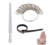 Smgda Ring Sizer UK, Metal Steel A-Z Ring Measurement Tool for Measuring Rings Diameters, Finger Gauge Jewellery Sizing Tools Women Men