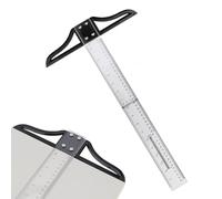 Smgda T Square Ruler, 45cm / 18Inches Clear Acrylic Woodworking Scriber Measuring Tool, Detachable Dual Scale T Shape Ruler For Drawing, Drafting, Architects