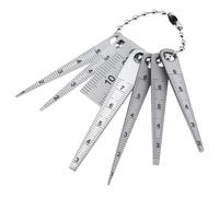 Smgda Taper Gage, 7 pcs/set 0.1-20 mm Metric Stainless Steel Wedge Feeler Gauge, Door Gap Measuring Tool, Welding Gap Hole Taper Gauge Ruler, Depth Ruler for Hole/Gap/Depth Measuring Inspection