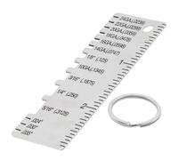 Smgda Wire Metal Sheet Thickness Gauge, Stainless Steel Welding Gage Plated Size Inspection Tool, Wire Sizes Measurement Thickness Gauge with Key Chain Portable Wire Cable Sheet Gage