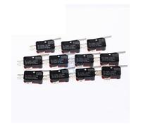 SMGLRUEAT 10Pcs V-152-1C25 SPDT 1NO 1NC 3Pin Short Straight Hinge Lever Limit Switch