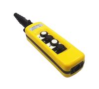 SMGLRUEAT 1Pcs XAC-A471 Rain Proof Travel Button Crane Control Switch Chain Hoist Lifting Controller Pendant 4 Buttons Yellow