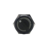 SMGLRUEAT Emergency Stop Switch 19MM 220v lf-Return Self-Locking Waterproof DPDT Illuminated Metal Selector Knob Rotary Switch 2 3 Position LED Lamp(No Led,2 Position Momentary)