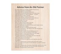 SMGLRUEAT Rustic Home Decor Sign, Old Farmer's Proverbs and Funny Quotes Print, Vintage Farmhouse Wall Art Gift Idea(Unframed,12x18inch(30x45cm))