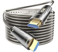 SMICEM 8K HDMI Fibre Optic Cable 100 m HDMI 2.1 Cable 48 Gbps Ultra High Speed, In Wall CL3 Rated, AOC 8K @ 60Hz, 4K @ 120Hz/144Hz Dynamic HDR eARC Dolby HDCP2.2 Compatible with PS10, Xbox SeriesX, PC