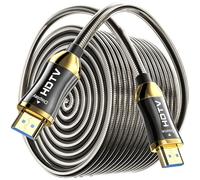 SMICEM 8K HDMI Fibre Optic Cable 40M, Steel Armour Optical HDMI 2.1 Cable | 48 Gbps Ultra High Speed 8K@60Hz 4K@120Hz Dynamic HDR eARC Dolby HDCP 2.2 & 2.3 for HDTV/Projector/Home Cinema/TV
