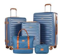 Smicure Luggage Sets 3 Piece,Suitcases with Double Spinner Wheels and TSA Lock,Hardcase 5 set Luggage with Travel Duffel Bag,Carry On Luggage Set, BLUE', 5 Piece Set, Luggage Set