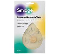 Smidge Beeswax Sandwich Wrap 35 x 35cm, Compostable, Reusable 100% Organic Washable Food Bag, Eco-Friendly, Patterned