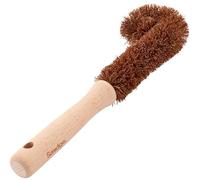 Smidge Natural Coconut Fibre Bottle Brush, Wooden Dish Brushes for Washing Up, Includes One Cleaning Wand