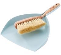 Smidge Portable Dustpan and Brush Set, Natural Bristles with a Soft and Firm Grip Handle, Ideal as a Table Brush or Gathering Floor Debris