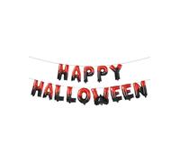 Smiffys 15"/40cm Happy Halloween Foil Balloon Garland with 5m Ribbon Roll, Halloween Fancy Dress Accessory, Halloween Fancy Dress Accessories Dress Up Party Goods