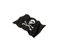 Smiffy's 152 x 91cm Pirate Flag With Large Skull And Crossbones Print - 152x - pirate flag skull x 152x91cm fancy dress crossbones black