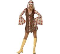 1960s Groovy Hippie Baby Fancy Dress Ladies Hippy Costume 60s UK 8-16