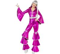 Smiffys 1970s Dancing Dream Costume, Pink, S - UK Size 08-10